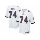 Men Nike Baltimore Ravens #74 James Hurst Game White NFL Jersey