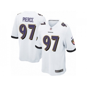 Men Nike Baltimore Ravens #97 Michael Pierce Game White NFL Jersey