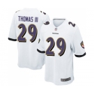 Men's Baltimore Ravens #29 Earl Thomas III Game White Football Jersey