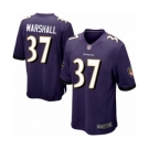 Men's Baltimore Ravens #37 Iman Marshall Game Purple Team Color Football Jersey