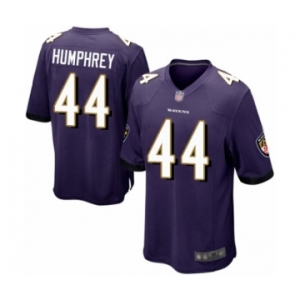 Men's Baltimore Ravens #44 Marlon Humphrey Game Purple Team Color Football Jersey
