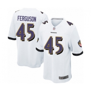 Men's Baltimore Ravens #45 Jaylon Ferguson Game White Football Jersey