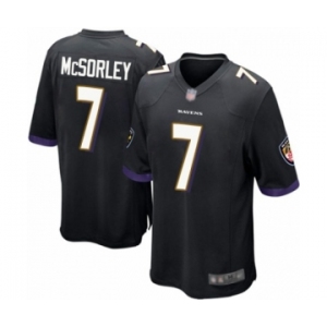 Men's Baltimore Ravens #7 Trace McSorley Game Black Alternate Football Jersey