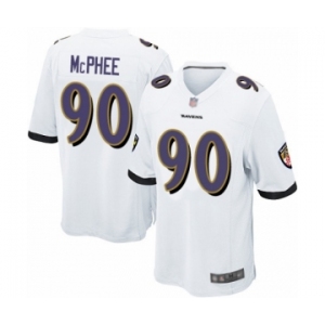 Men's Baltimore Ravens #90 Pernell McPhee Game White Football Jersey