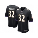 Men's Nike Baltimore Ravens #32 Eric Weddle Game Black Alternate NFL Jersey