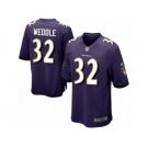 Men's Nike Baltimore Ravens #32 Eric Weddle Game Purple Team Color NFL Jersey