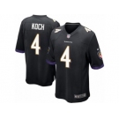 Men's Nike Baltimore Ravens #4 Sam Koch Game Black Alternate NFL Jersey