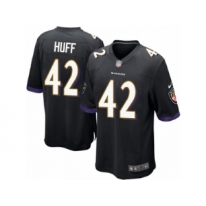 Men's Nike Baltimore Ravens #42 Marqueston Huff Game Black Alternate NFL Jersey