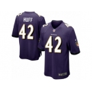 Men's Nike Baltimore Ravens #42 Marqueston Huff Game Purple Team Color NFL Jersey