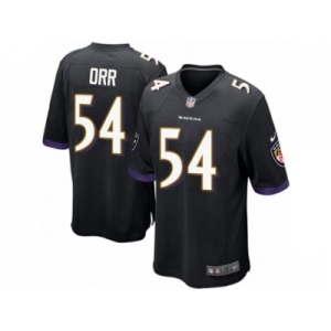 Men's Nike Baltimore Ravens #54 Zach Orr Game Black Alternate NFL Jersey