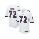 Men's Nike Baltimore Ravens #72 Alex Lewis Game White NFL Jersey