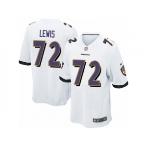 Men's Nike Baltimore Ravens #72 Alex Lewis Game White NFL Jersey
