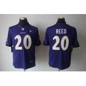 nike nfl jerseys baltimore ravens #20 reed purple[nike limited Art Patch]
