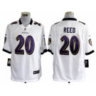 nike nfl jerseys baltimore ravens #20 reed white[game]
