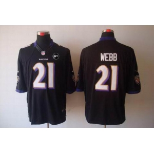 nike nfl jerseys baltimore ravens #21 webb black[nike limited Art Patch]