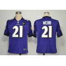 nike nfl jerseys baltimore ravens #21 webb purple[Game Art Patch]