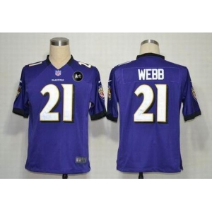 nike nfl jerseys baltimore ravens #21 webb purple[Game Art Patch]