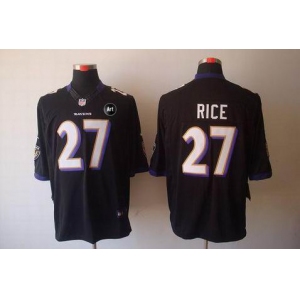 nike nfl jerseys baltimore ravens #27 ray rice black[nike limited Art Patch]