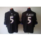 nike nfl jerseys baltimore ravens #5 flacco black[nike limited Art Patch]
