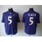 nike nfl jerseys baltimore ravens #5 flacco purple [nike limited Art Patch]