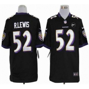 nike nfl jerseys baltimore ravens #52 r.lewis black[game Art Patch]