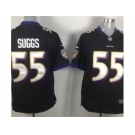 nike nfl jerseys baltimore ravens #55 suggs black[game]