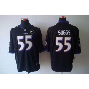 nike nfl jerseys baltimore ravens #55 suggs black[nike limited Art Patch]