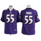 nike nfl jerseys baltimore ravens #55 suggs purple[game]