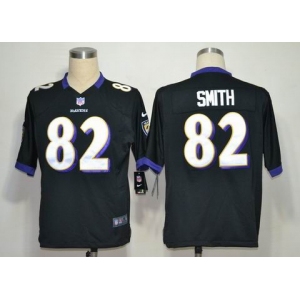 nike nfl jerseys baltimore ravens #82 smith black [game]