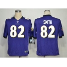 nike nfl jerseys baltimore ravens #82 smith purple [game]
