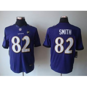 nike nfl jerseys baltimore ravens #82 smith purple[nike limited Art Patch]