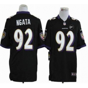nike nfl jerseys baltimore ravens #92 ngata black[game Art Patch]