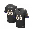 Men Nike Baltimore Ravens #66 Ryan Jensen Elite Black Alternate NFL Jersey