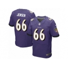Men Nike Baltimore Ravens #66 Ryan Jensen Elite Purple Team Color NFL Jersey