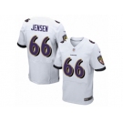 Men Nike Baltimore Ravens #66 Ryan Jensen Elite White NFL Jersey