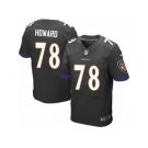 Men Nike Baltimore Ravens #78 Austin Howard Elite Black Alternate NFL Jersey