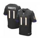 Men's Baltimore Ravens #11 Seth Roberts Elite Black Alternate Football Jersey