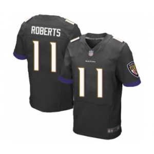 Men's Baltimore Ravens #11 Seth Roberts Elite Black Alternate Football Jersey