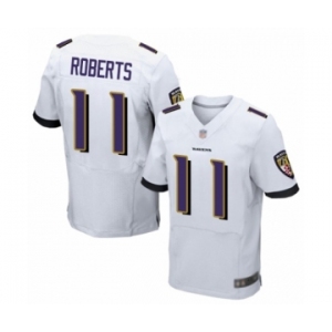 Men's Baltimore Ravens #11 Seth Roberts Elite White Football Jersey