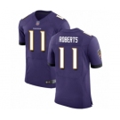 Men's Baltimore Ravens #11 Seth Roberts Purple Team Color Vapor Untouchable Elite Player Football Jersey