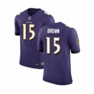 Men's Baltimore Ravens #15 Marquise Brown Purple Team Color Vapor Untouchable Elite Player Football Jersey