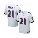 Men's Baltimore Ravens #21 Mark Ingram II Elite White Football Jersey