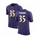 Men's Baltimore Ravens #35 Gus Edwards Purple Team Color Vapor Untouchable Elite Player Football Jersey