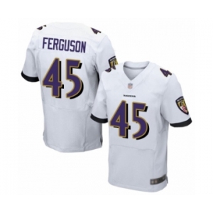 Men's Baltimore Ravens #45 Jaylon Ferguson Elite White Football Jersey