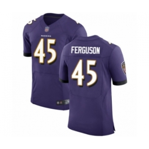 Men's Baltimore Ravens #45 Jaylon Ferguson Purple Team Color Vapor Untouchable Elite Player Football Jersey