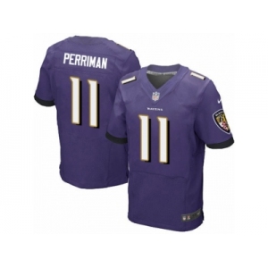 Men's Nike Baltimore Ravens #11 Breshad Perriman Elite Purple Team Color NFL Jersey