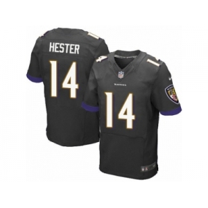 Men's Nike Baltimore Ravens #14 Devin Hester Elite Black Alternate NFL Jersey