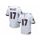 Men's Nike Baltimore Ravens #17 Mike Wallace Elite White NFL Jersey