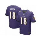 Men's Nike Baltimore Ravens #18 Jeremy Maclin Elite Purple Team Color NFL Jerse