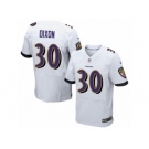Men's Nike Baltimore Ravens #30 Kenneth Dixon Elite White NFL Jersey